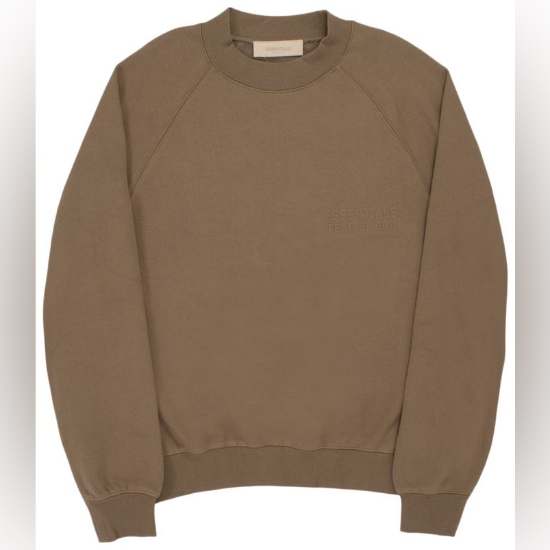 Fear Of God Essentials Felt Logo Crewneck Sweatshirt Size Large New